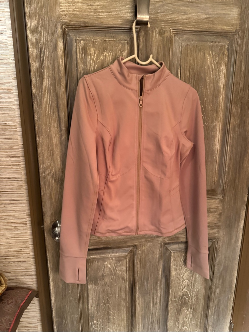 girlfriend collective Rose Blush Zip-Up Bomber Jacket